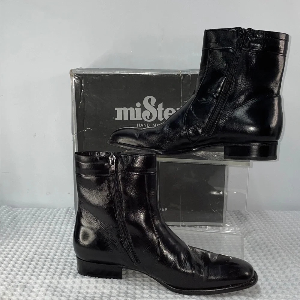 MISTER HAND MADE CLUB CUBANO LEATHER SIDE ZIP BOOTS FTL-02-159
